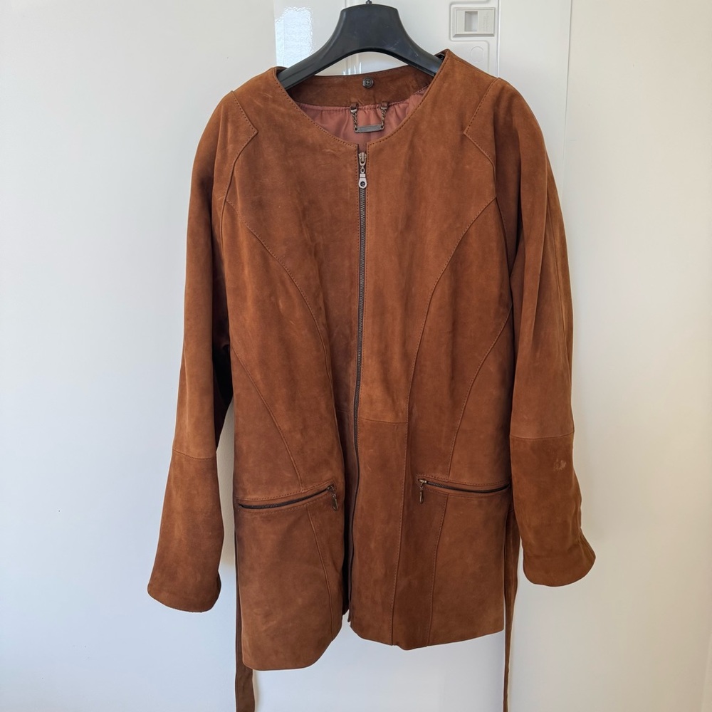Y2K Vintage Brown Suede women’s Jacket size M - Picture 2 of 14